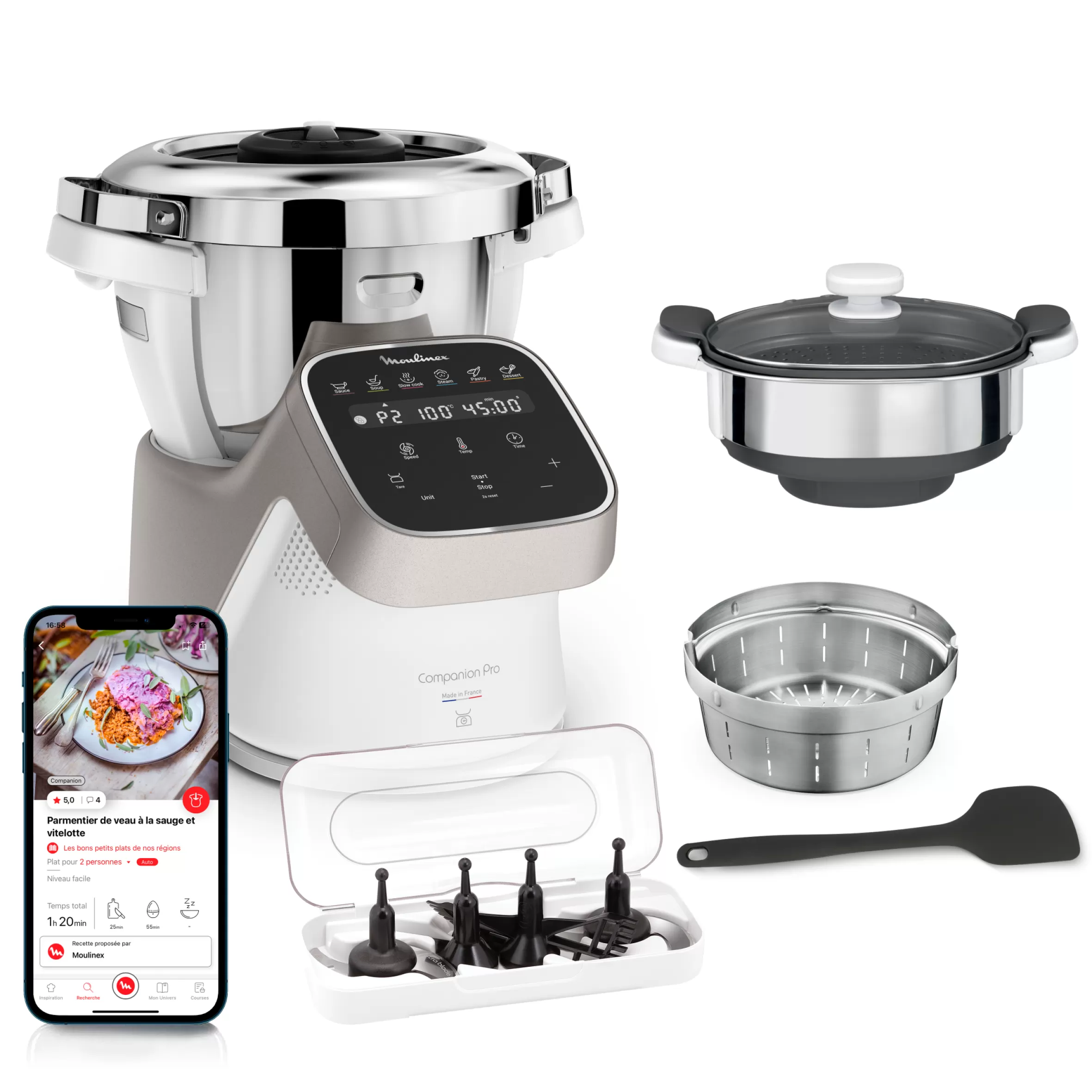 Moulinex Companion<Companion Pro Cooker Robot + Stoomboot