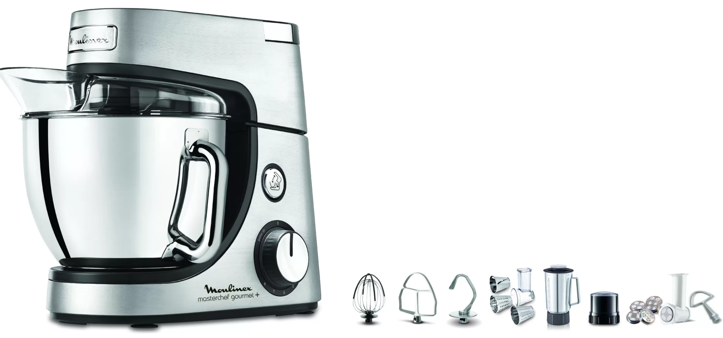 Moulinex Gebakrobots<Masterchef Gourmet+, Patisserierobot, 1110W, 4,6L, deegmixer, klopper, garde